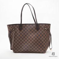 LOUIS VUITTON NEVERFULL MM BROWN DAMIER EBENE CANVAS GHW