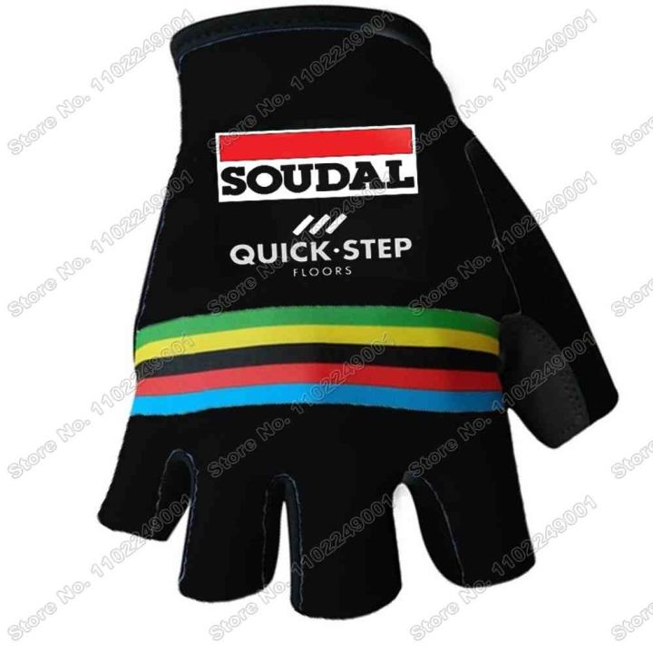 hotx-dt-soudal-2023-champion-cycling-gloves-men-gel-half-road-mittens-jersey-mtb-maillot-gant