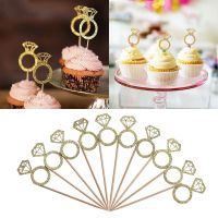 【CW】✳▼  20PCS Gold Glitter Toppers Wedding Prom Decorations Ceremony Birthday