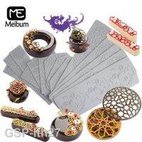 2023ใหม่♧▲ Meibum แม่พิมพ์แผ่นซิลิโคนรูปใบไม้เสื่อเนื้อตกแต่งของหวาน