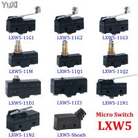 YUXI 5PCS Travel Switch Limit Switch Microswitch Silver Contact 250VAC/5A NO/NC LXW5-G1 G2 G3 Q1 Q2 N1 D1 11M Copper Pieces