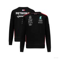 2023 Mercedes AMG F1 Racing Team Crew Sweat Tshirt Long Sleeve Sport Tops Unisex Plus Size