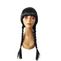 Cosplay Wig Girls Black Long Braided Wig Synthetic Hairs