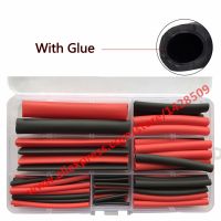 106 pcs 3:1 Heat Shrink Tubing with Glue Adhesive Lined Dual Wall Waterproof Insulation Sleeving Wrap Wire Cable kit Electrical Circuitry Parts