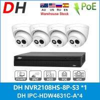 Dahua ชุดกล้องวงจรปิดแบบ NVR 4K 8CH POE 6MP NVR2108HS-8P-S3 IPC-HDW4631C-A กล้อง IP รักษาความปลอดภัยระบบวิดีโอบ้าน