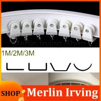 Merlin Irving Shop 1M 2M 3M Curtain Track Rail Straight Flexible Ceiling Mounted wall Windows Balcony Plastic Bendable Home Accessories