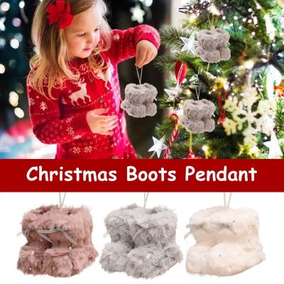 Christmas Decoration Boots Pendant Plush Candy Boots New Year Merry Christmas Navidad Natal Noel Christmas Gift Kids Kerst