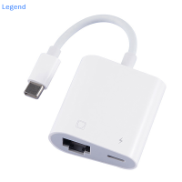 ?【Lowest price】Legend การ์ดเครือข่ายสำหรับชาร์จ Lightning เป็น RJ45อะแดปเตอร์แปลงอีเทอร์เน็ตพอร์ต