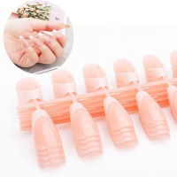 120Pcs Nude ธรรมชาติภาษาฝรั่งเศสคำสแควร์หัวเล็บปลอมเต็มรูปแบบที่ถอดออกได้ประดิษฐ์เล็บปลอม Ballerina กดบนเล็บ Tips