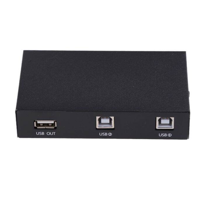 2 in 1 Out USB Print Sharer, 2 USB 2.0 Ports Splitter Printer Adapter Sharing Device Switch Box
