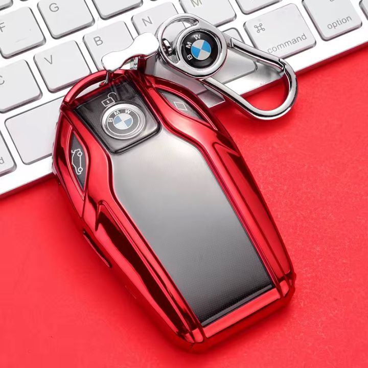 ychic-จี้พวงกุญแจโลหะอัลลอย-bmw-ที่ใส่กุญแจ-tpu-pc-bmw-key-cover-พวงกุญแจ-เคส-keyfob-สำหรับ-bmw-7-series-740-6-series-gt-5-series-530l-x3