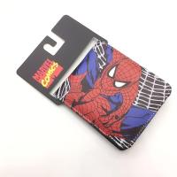 New Marvel PU Leather Cartoon Superhero Spiderman Wallet Iron Man Bifold Boy Wallet Girl Child Coin Purse Birthday Gift