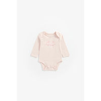 ชุดบอดี้สูทเด็ก Mothercare pink swan organic-cotton bodysuit ZA327