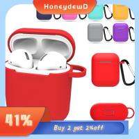 HONEYDEWD ใหม่ กันลื่น กันฝุ่น ปลอกแขน เคสซิลิโคน กระเป๋าใส่หูฟัง สีลูกกวาด ผิวป้องกัน