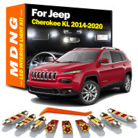 MDNG 15Pcs Canbus สำหรับ Jeep Cherokee KL 2014 2015 2016 2017 2018 2019 2020ในร่มโคมไฟ LED ภายในชุดหลอดไฟ Led