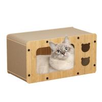 Cat Scratcher Lounge High-Strength Cat Scratcher Box Cardboard House Wear-Resistant Cardboard Cat Scratcher Box Indoor Cat Home with Scratcher for Indoor Cats pretty