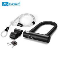 INBIKE Heavy Duty Steel Security Bike Cable U-Locks Set Bike U Lock Anti-theft MTB Road Bike Bicycle Lock Cycling Accessories Locks