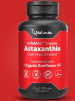 Naturalis New Zealand Astaxanthin (12mg) | Enhanced with Natural Vitamin E , 120 Softgels