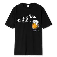 Friday Beer Print Mens Brand T-shirts Funny Graphic Hip Hop Summer Men Tshirts Streetwear Cotton Harajuku T-Shirt Short Sleeve