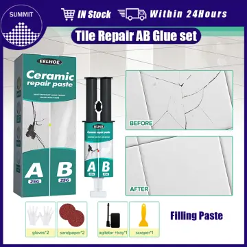Tile Repair Ab Glue Kit, For Metal And Ceramic Crack Sealing And