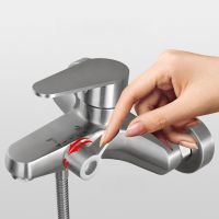 Bathroom Shower Faucet Stainless Steel Mixer Tap Hot and Cold Bathroom Mixer Mixing Valve Bathtub Faucet Shower Faucets Set Showerheads