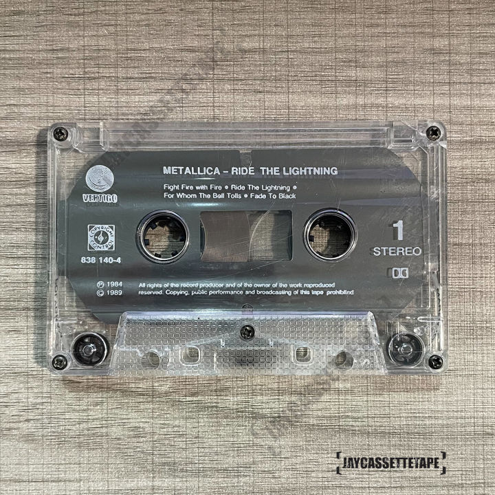metallica-อัลบั้ม-ride-the-lightning-original-เทปเพลง-เทปคาสเซ็ต-เทปคาสเซ็ท-cassette-tape-เทปเพลงสากล