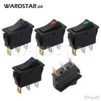 KCD3 3Pin Black Rocker Switch ON-OFF 16A 250VAC with Dot LED Red Blue Green Yellow Motor Car Auto Switch 13.5x31mm