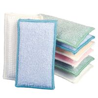 3/2Pcs Sided Cleaning Scouring Sponge Dishwashing Rag Reusable Household