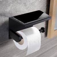 Stainless Steel Toilet Paper Holder Bathroom Hardware bathroom Shelf Wall Mounted Towel Holder Punch Tissue Roll Holder Toilet Roll Holders