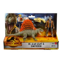 Mattel Jurassic World GWM25 Leadership Dr.alan Grant,Dimetrodon Human And Dino Pack หมายเลขการออกแบบที่ได้รับแรงบันดาลใจจากภาพยนตร์ของขวัญวันเกิด