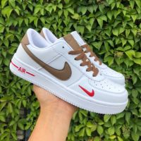 AF1  Force One Mens and Womens Board Shoes Milk Curry Color Low Sneakers Joker Casual Shoes White Shoes 1 Wheat Color