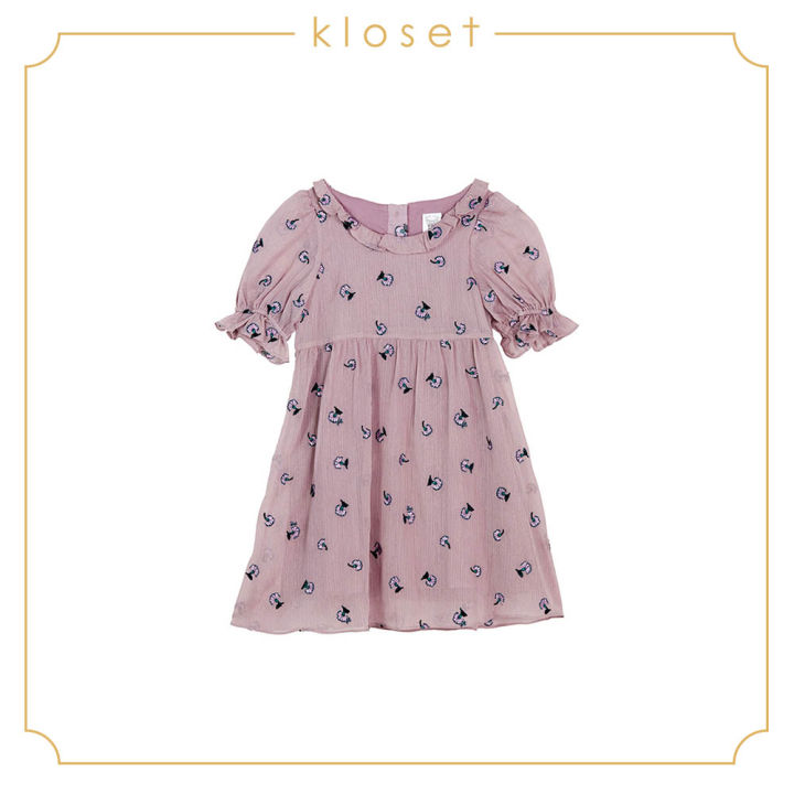 kloset-aw18-kd003-mini-ruffle-dress-ชุดเดรสเด็ก-เสื้อผ้าเด็ก-ชุดเด็ก