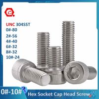 UNC 0 -80 2 -56 4 -40 6 -32 8 -32 10 -24 Standar Amerika Hex Soket Kepala Topi Sekrup 304 Baja Nirkarat Baut Allen