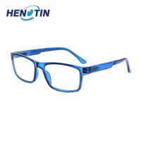 Henotin Rectangular Frame Spring Hinge Reading Glasses Men Women Reader (Optional in 5 Colors)