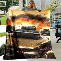 【CW】◆  War Throw Blanket Printed Weapons Bed Sofa Hiking Blankets for Boys Men Adult Gifts