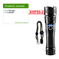 XHP160 Powerful LED Flashlight Torch High Power Rechargeable LED Flashlight Tactical Super Bright Flash Light Portable Hand Lamp