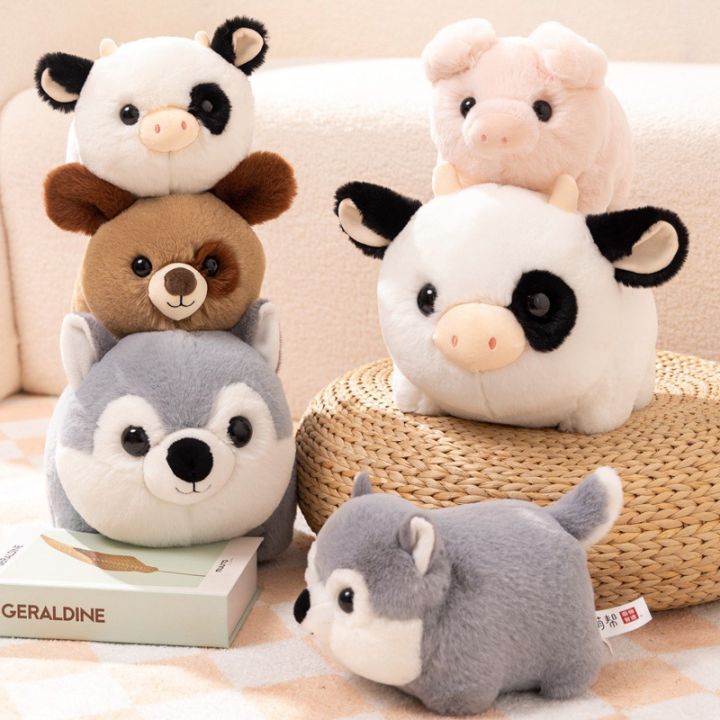 little-husky-pig-cow-puppy-plush-toy-soft-childrens-gift-cushion-throw-pillow