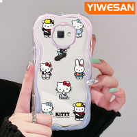 "YIWESAN เคส J2 J7ปลอกสำหรับ Samsung นายก J7ดีไพรม์2เคสซิลิโคนอ่อนชัดเจนสดใสลายเฮลโลคิตตี้และกระต่ายสีสันสดใสเนื้อครีมคลื่นเคสป้องกันกล้องกันกระแทกเคสโทรศัพท์โปร่งใส"