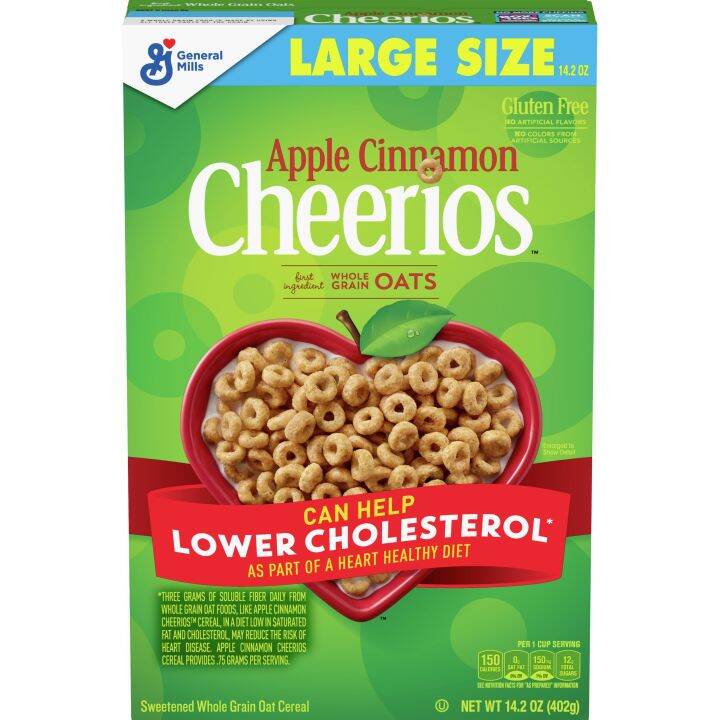 General Mills Apple Cinnamon Cheerios Wholegrain Oats, Gluten Free