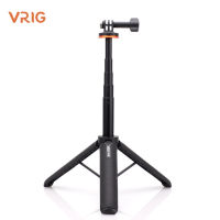 VRIG ขาตั้งขาตั้งแบบสามขาเซลฟี่กล้องเพื่อการกีฬา TP-08อะลูมินัมอัลลอย51ซม./20.1in สูงสุดความสูงอะไหล่สำหรับ GoPro 11/10/9 Vlog ถ่ายทอดสดการบันทึกวิดีโอเซลฟี่