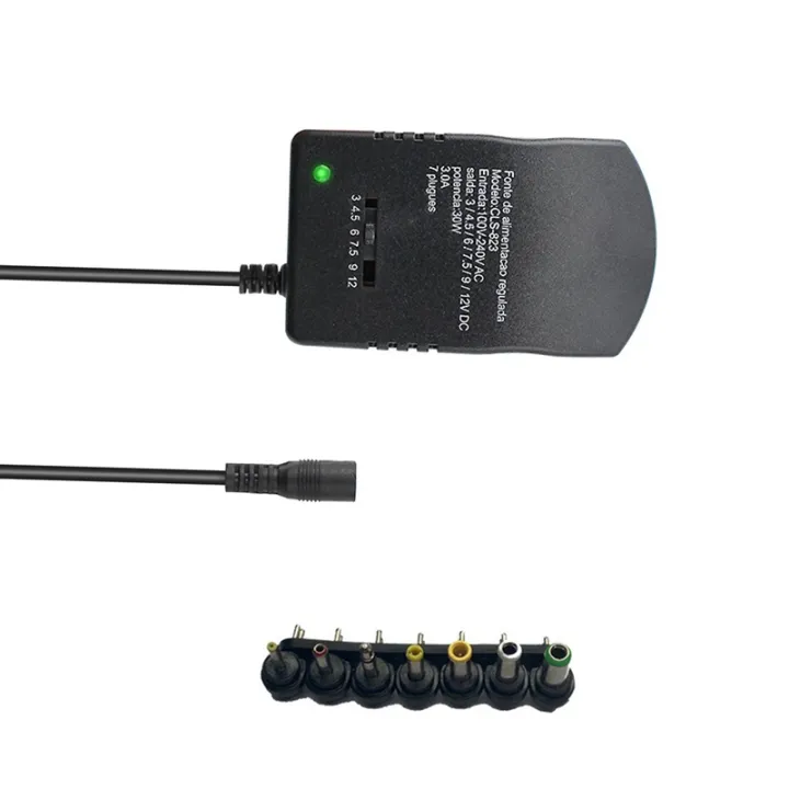 Adjustable Power Supply 30W Multi Voltage Adapter 12V DC 9V 6V 7V 5V 3V