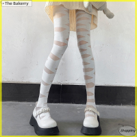 [The Bakerry] ถุงน่องญี่ปุ่นแบบมีสายไขว้ถุงน่องสีขาว Jk ถุงน่องคละสี