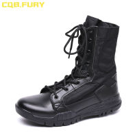 Cqb.fury ฤดูร้อน Super Light Lace Up ทหาร Boot ยุทธวิธี Breathable สายรัดข้อเท้า Army รองเท้าบุรุษสีดำ Combat รองเท้า Size38-46