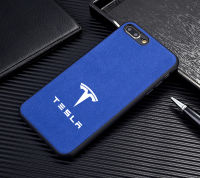 For tesla model 3 X S Y For iPhone 11 12 Pro Max XS Soft TPU Silicone Anti-drop phone case Mobile phone suede protective shell