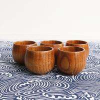 【jw】✵  1Pcs 4.3X4.8cm Cup Wood Reusable Household Supplies