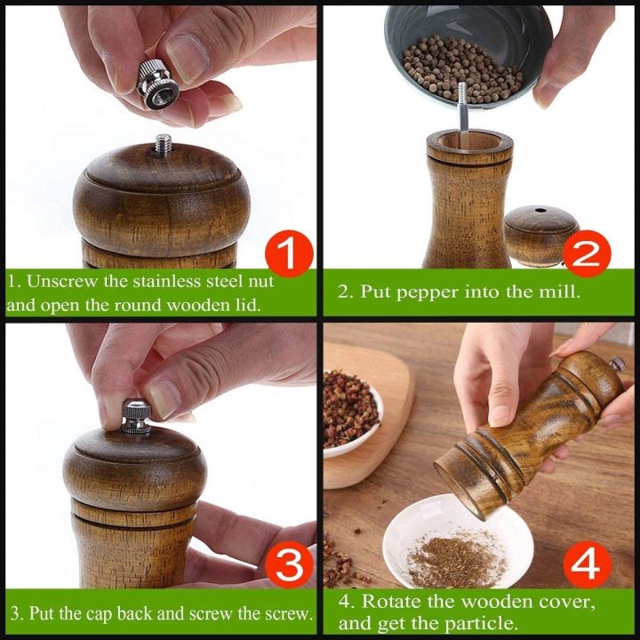 pepper-mill-ไม้-ที่บดพริกไทย-ที่บดพริกไทยแบบละเอียดไม้แท้-ที่บดสมุนไพร-pepper-mill-grinder-เครื่องบดพริกไทย-เครื่องบดพริก-บดเครื่องเทศ-แบบไม้