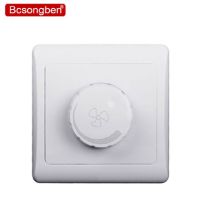 ▥❇┅ Hot Sale 86 PC Material Fan Switch Speed Controller Luxury Wall Switch Panel white Champagne Gold 86x86mm 10A 220v