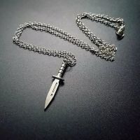 【HOT】♚ New Gothic Dagger Pendant Chokers Necklace Jewelry Men Gril Boy Punk Kpop Accessories