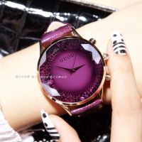 （A Decent035）HK GUOUQuartzWatch RhinestoneWomen 39; S WatchLeather หรูเป็นประกาย