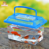 BP【ready stock】Portable Pet Breeding Box Transparent Tortoise Cylinder Goldfish Bowl Random Color【cod】